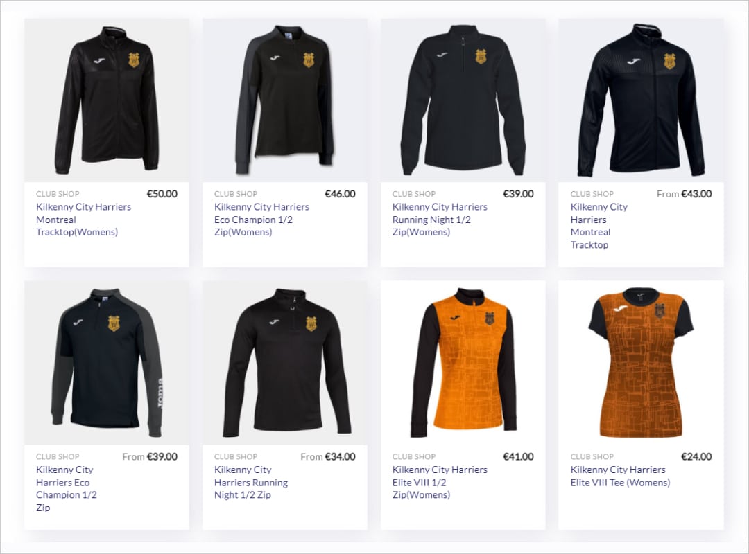Kilkenny City Harriers Club Shop